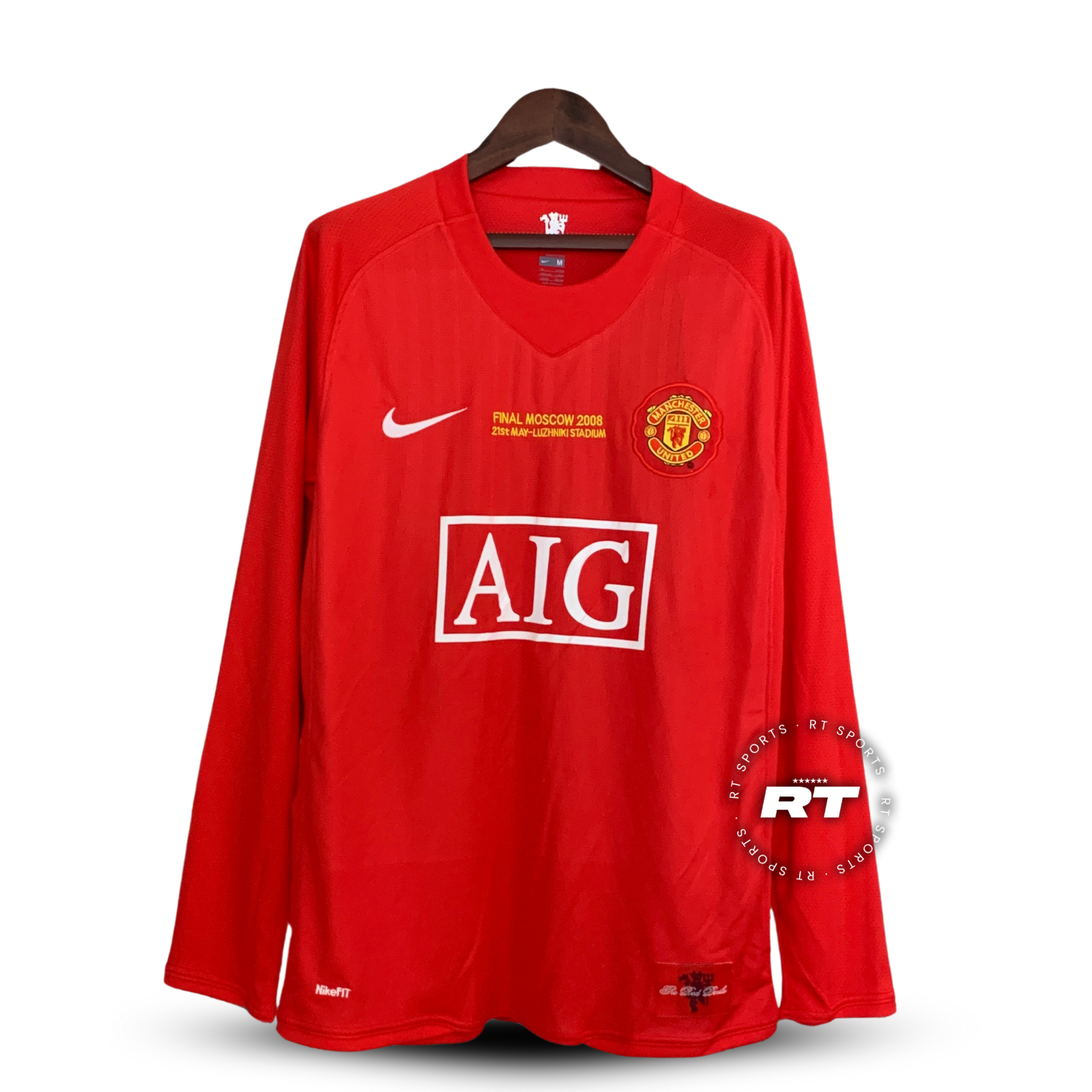Camisa Manchester United Retrô 07/08 Masculina Manga Longa