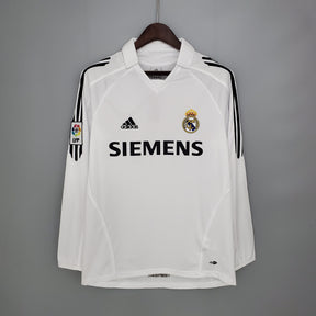 Camisa Real Madrid Titular 05/06 - Versão Retrô Manga Comprida