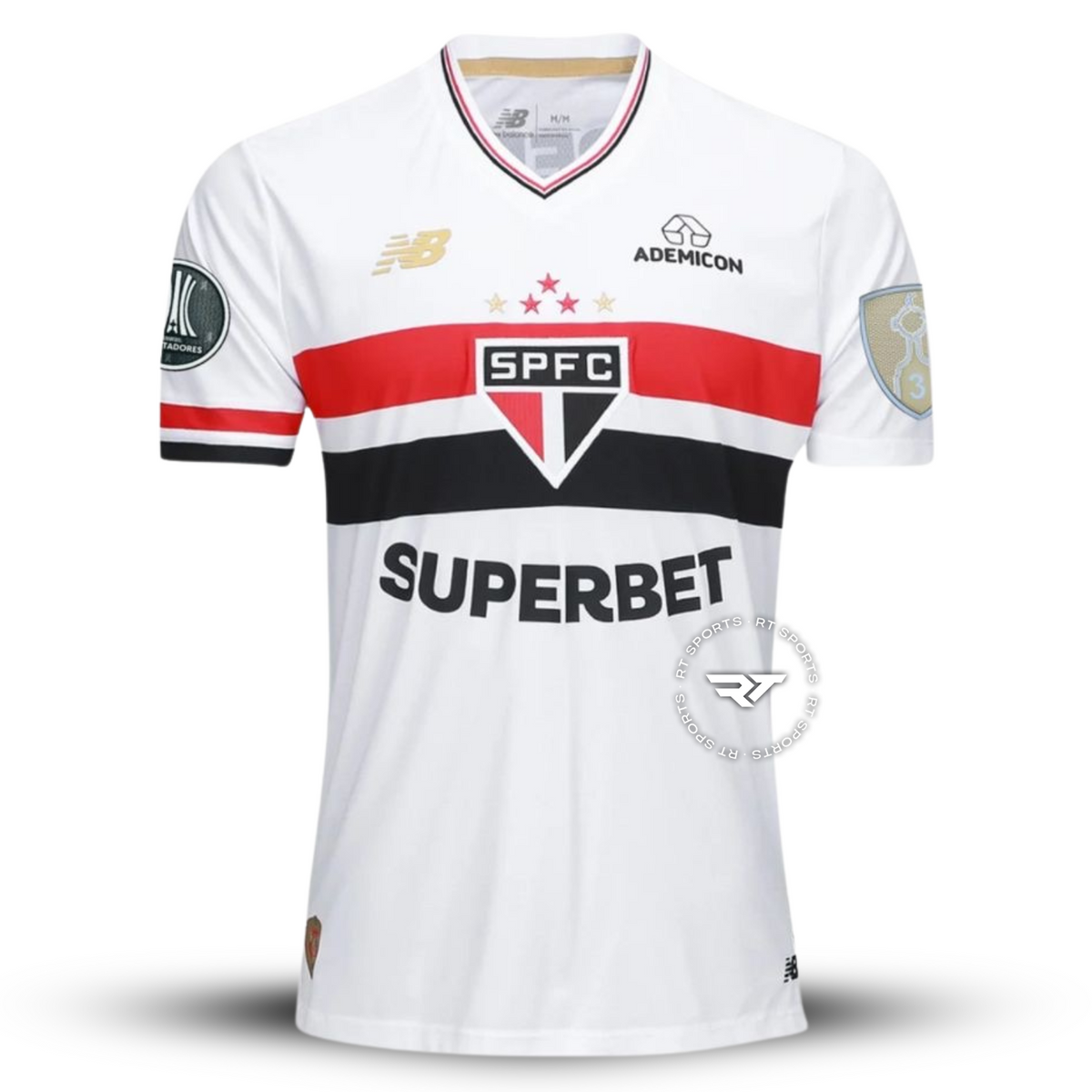 Camisa São Paulo 2025/26 Torcedor Masculina Com Patch Da Libertadores