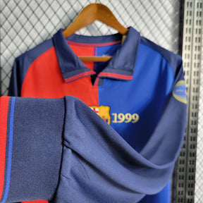 Camisa Barcelona Edição Comemorativa 100 Anos - Versão Retrô Manga Comprida