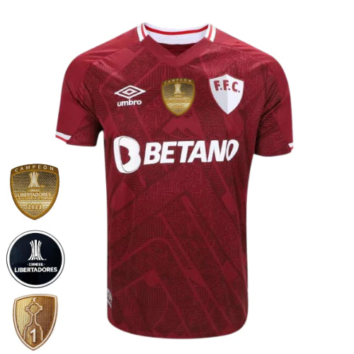 Camisa Fluminense 23/24 - Umbro Torcedor Masculina - Patchs da Libertadores Lançamento