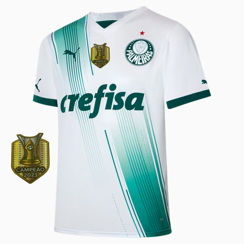 Camisa Palmeiras Home 23/24 - Puma Torcedor Masculina com Patch de atual Campeão Brasileiro 2023