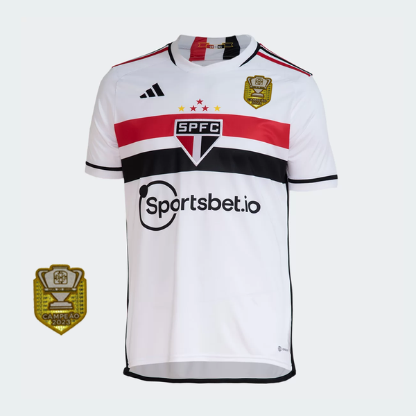 Camisa São Paulo Home 23/24 - Adidas Torcedor Masculina - Lançamento com Patch de atual campeão da Copa do Brasil