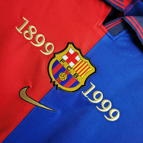 Camisa Barcelona Edição Comemorativa 100 Anos - Versão Retrô Manga Comprida