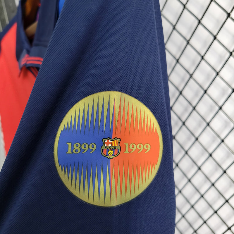 Camisa Barcelona Edição Comemorativa 100 Anos - Versão Retro Manga Comprida